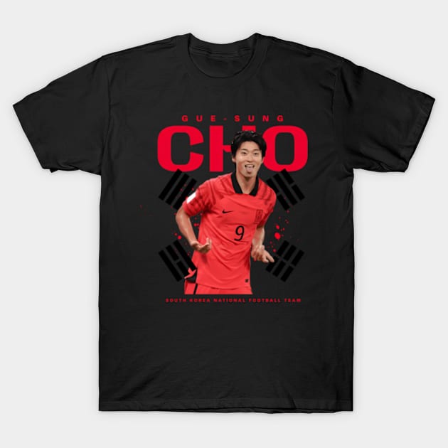 Cho Gue-Sung South Korea Football Team T-Shirt by binchudala